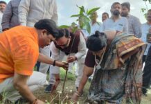 एक पेड़ माँ के नाम के तहत पूर्व केंद्रीय मंत्री ने किया पौधरोपण