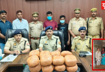 नशे के खिलाफ चंदौली पुलिस का बड़ा प्रहार, 111.9 किलो गांजा संग 6 तस्कर गिरफ्तार