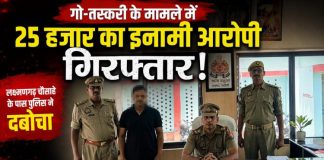 गो-तस्करी के मामले में 25 हजार का इनामी वांछित अभियुक्त गिरफ्तार, मुंबई से लौटकर वकील से मिलने जा रहा था आरोपी, लक्ष्मणगढ़ चौराहे के पास पुलिस ने दबोचा