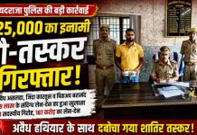 ₹25 हजार का इनामी गो-तस्कर गिरफ्तार, 59 लाख के संदिग्ध लेन-देन का खुलासा, सैयदराजा पुलिस व सर्विलांस टीम की संयुक्त कार्रवाई, अवैध तमंचा, कारतूस और पिकअप वाहन बरामद