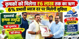 कृषकों को मिलेगा ₹6 लाख तक का ऋण, 6% प्रभावी ब्याज दर पर मिलेगी सुविधा, कलेक्ट्रेट सभागार में मुख्यमंत्री कृषक समृद्धि योजना एवं ‘भारत टैक्सी’ सेवा का शुभारंभ, जनपद स्तरीय कार्यक्रम में हुआ सजीव प्रसारण